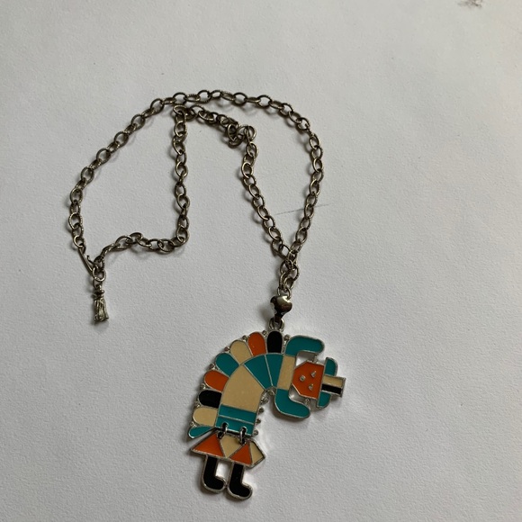 Vintage Rainbow Man 70s Enamel Pendant - Picture 4 of 8